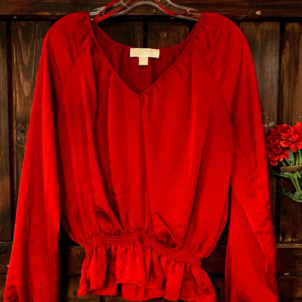 Michael Kors Smock-Waist Top